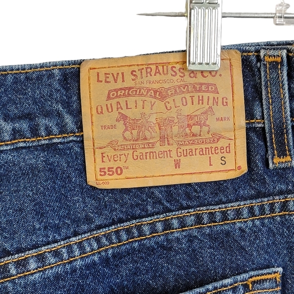 Levi's 550 Relaxed Fit Tapered Leg Vintage 90's Medium Dark Wash Denim Jean 18WS - Picture 10 of 16